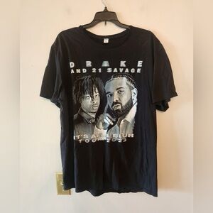 DRAKE AND 21 SAVAGE IT’S ALL A BLUR TOUR 2023 Graphic T-Shirt Men’s Size XL